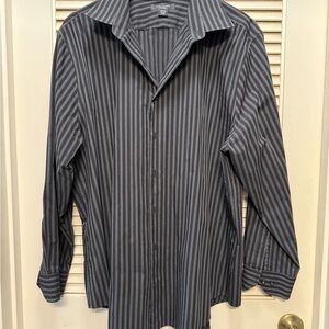 Structure Men's Dark Striped Dress Shirt